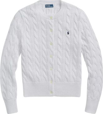 Polo Ralph Lauren Cardigan - Dames - Vesten - Wit - L - Katoen - Truien & Vesten