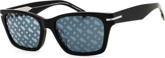 HUGO BOSS BOSS 1739/F/SK 0807 MD Black/Grey Top Linear Mirror Silver