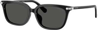 Swarovski Sunglasses, unisex, Black, Size: 56 MM 0Sk6064D