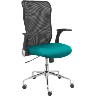 Piqueras y Crespo Silla Minaya Respaldo Malla Negro Asiento Bali Turquesa