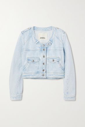 Isabel Marant Giacca Cropped In Denim Valene - Blu