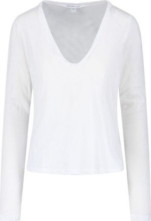 James Perse V-Neck T-Shirt - White
