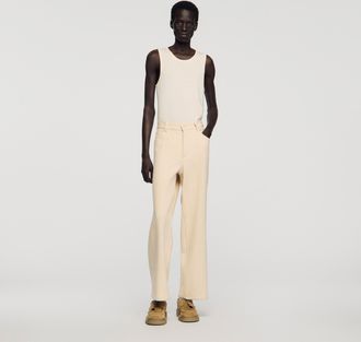 Sandro Wide-leg cotton trousers