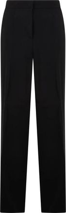Alberta Ferretti High-Waist Straight Broeken - Dames - Straight fit broeken - Zwart - M - Broeken