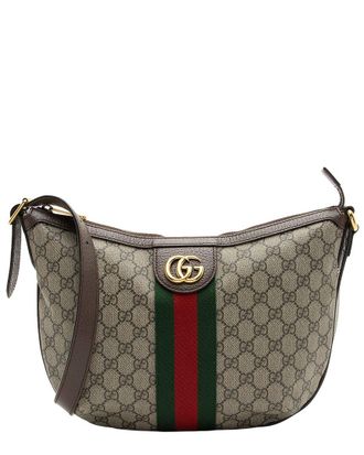 Gucci Beige Gg Supreme Canvas Ophidia Medium Shoulder Bag (Authentic Pre- Loved)