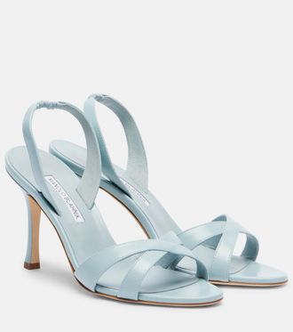 Manolo Blahnik Callasli leather slingback sandals