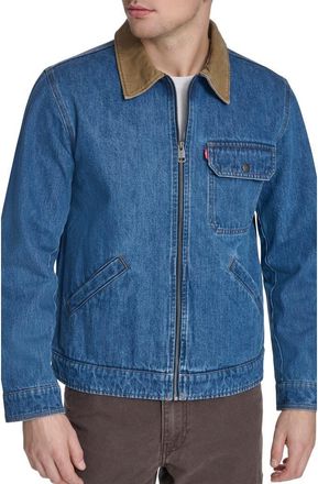 Levi's Lightweight Cotton Twill Utility Jacket in Medium Wash Den at Nordstrom, Size Xx-Large