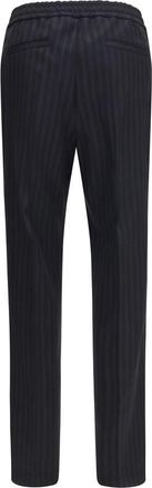 Versace Wool Merino with Greek Monogram Trousers - Black