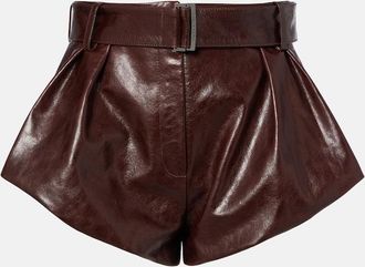 Magda Butrym Belted leather shorts