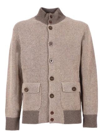 Ballantyne ribbed wool cardigan - men - Wool - 52 - Brown