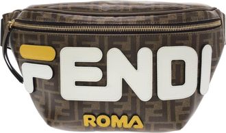 Fendi Brown Coated Canvas Leather Fanny Pack (Pre-Owned)
