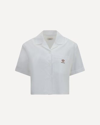 Versace Cropped cotton poplin Shirt Female 40