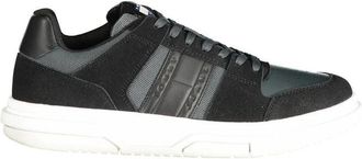 Tommy Hilfiger Zwarte leren sneaker - Heren - Sneakers - Zwart - 40 EU - Leer - Schoenen