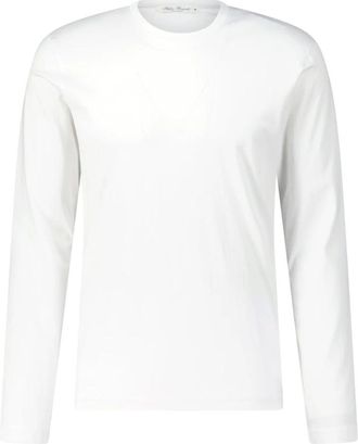 Stefan Brandt Comfort Longsleeve Basic Katoenen Tee - Heren - Longsleeves - Wit - 2XL - Katoen - Tops
