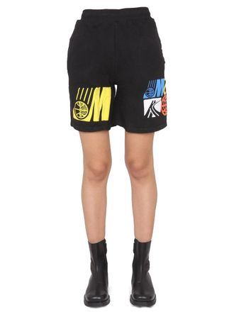 Market Logo-Print Cotton Bermuda - Black