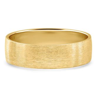 Pompeii3 Mens Brushed Wedding Anniversary Band 14k Gold or Platinum