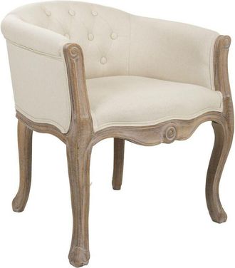 Wanderlust Deco Butaca de madera tapizada blanca 61x61x71