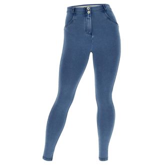 Freddy Leggings FREDDY Leggings WRUP1RC002NS, Damen, Gr. L, EURO, blau (light blau jeans, light blau seams), Obermaterial: 84% Baumwolle CO. 16% Elasthan EL.