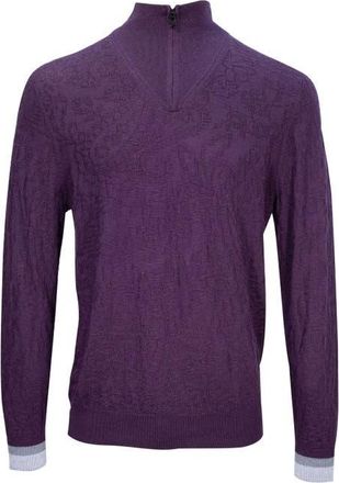 Lords of Harlech Quinn Quarter Zip Merino Wool Sweater in Plum at Nordstrom, Size Xx-Large