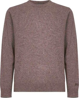 MC2 Saint Barth ribbed logo-embroidered sweater - men - Lambs Wool - M - Brown