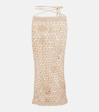 The Attico Open-knit cotton beach cover-up