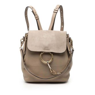 Chlo&eacute; Pre-owned Chloe Medium Calfskin and Suede Faye Backpack Ladies 01 17 70 65 6