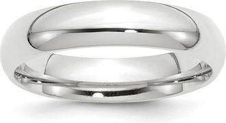 Diamond2Deal 14k White Gold 5mm Standard Weight Comfort Fit Wedding Band Ring