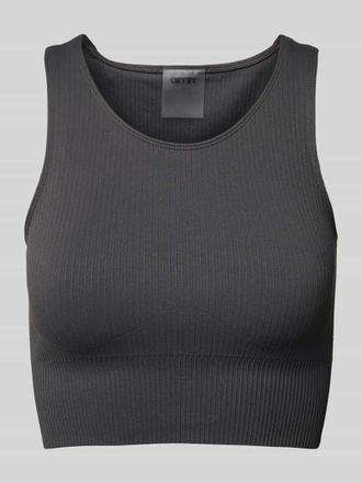 Aim'n Crop Top mit Rundhalsausschnitt in Hellgrau, Gr&ouml;&szlig;e S