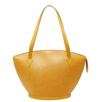 Louis Vuitton Yellow Leather Shoulder Bag Tote Bag (Pre-Owned)