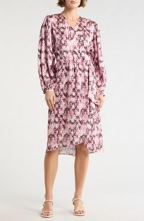 Boss Orange by Hugo Boss Divanta Long Sleeve Dress in Pink Print at Nordstrom Rack, Size X-Small