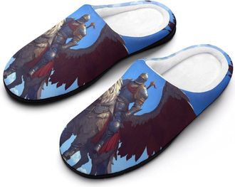 Generic Knightes Dragon Companion Womens Slippers Warm House Slippers Indoor House Shoes with Anti-Skid Rubber Sole