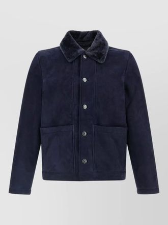 Giorgio Brato leather single breasted coat