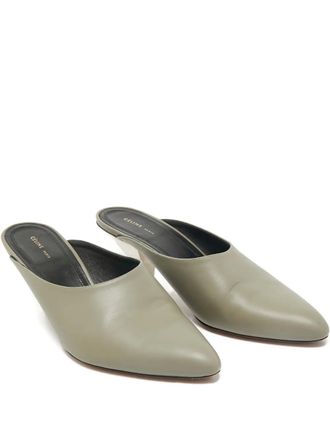Celine pointed-toe leather mules - Grey