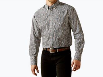 Ariat Tegan Casual Series Print Shirt In Blue