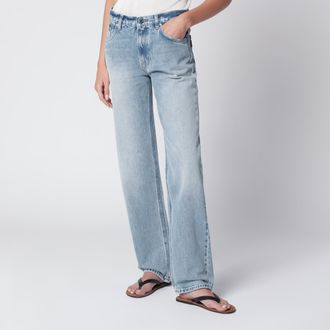 Haikure Jeans Lisa a gamba dritta in denim azzurro Pollock