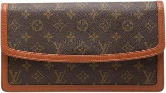 Louis Vuitton Pre-owned Pochette Dame - Dames - Vintage Clutch - Bruin - ONE Size - Leer - Vintage