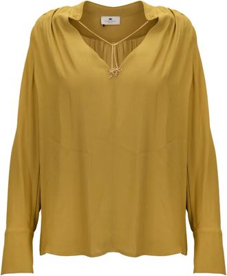 Elisabetta Franchi Blouses - Dames - Blouses - Geel - M - Overhemden