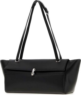 Savette Womens Black Leather Trapeze Shoulder Bag Borse A Mano