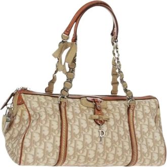 Dior Pre-owned Handbags, female, Beige, Size: ONE SIZE Pre-owned Vintage Boston Bag