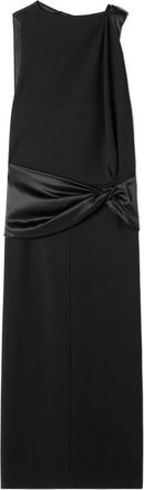 Lanvin Open Back Midi Dress with Satin Detail
