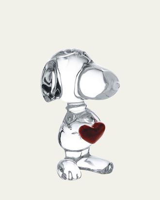 Baccarat Snoopy with Heart Figurine