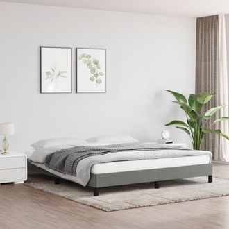 vidaXL Cama Sin Colch&oacute;n De Tela Gris Oscuro 180x200 Cm Vidaxl