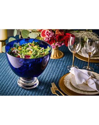 Barski Glass 9.5In Round Footed Bowl