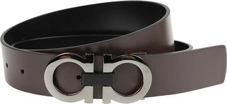 Ferragamo Reversible Gancini Belt - Heren - Riemen - Bruin - 85 CM - Accessoires