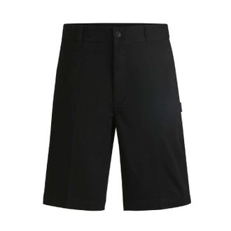 HUGO BOSS Hugo Heren Dante242 Katoen Twill Regular Korte Broek (Zwart)