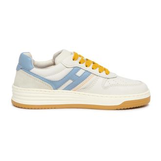 Hogan Schoenen met brede pasvorm en memory foam - Dames - Sneakers - Wit - 38 1/2 EU - Leer - Schoenen