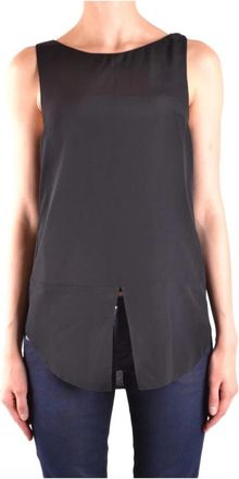 Dondup Silk Blend Mouwloze Tanktop - Dames - Tops zonder mouwen - Zwart - XS - Tops