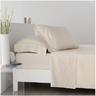 COTTON ARTEAN Juego de s&aacute;banas sat&eacute;n algod&oacute;n egipcio 300 beige 180x260 Cama 105