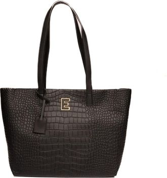 Ermanno Scervino Stijlvolle Horizontale Tote Tas - Dames - Shoppers - Zwart - ONE Size - Tassen