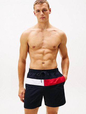 Tommy Hilfiger Hilfiger Flag Relaxed Mid Length Swim Shorts